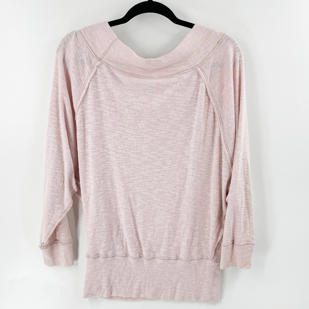 ✅ FREE PEOPLE We The Free Palisades Thermal Pullover Top IN PINK SIZE SMALL - Picture 5 of 8